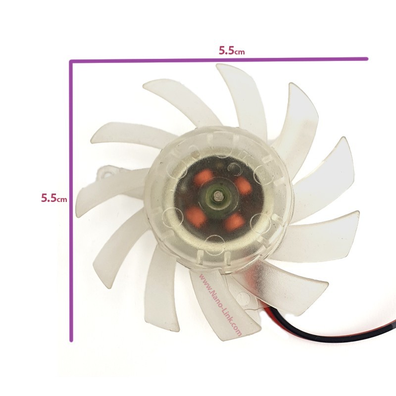فن گرافیک 12 ولت 5.5 سانت