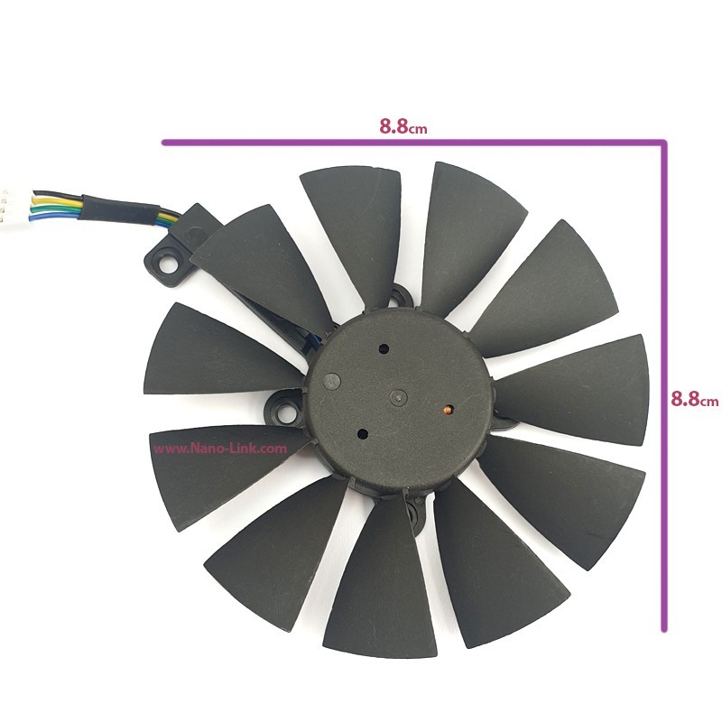 فن گرافیک 12 ولت 0.50 آمپر 8.8 سانت