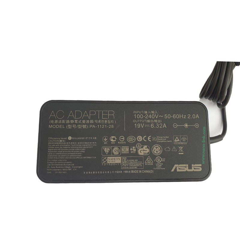 شارژ لپ تاپ ASUS اسلیم اورجینال 19 ولت 6.32 آمپر