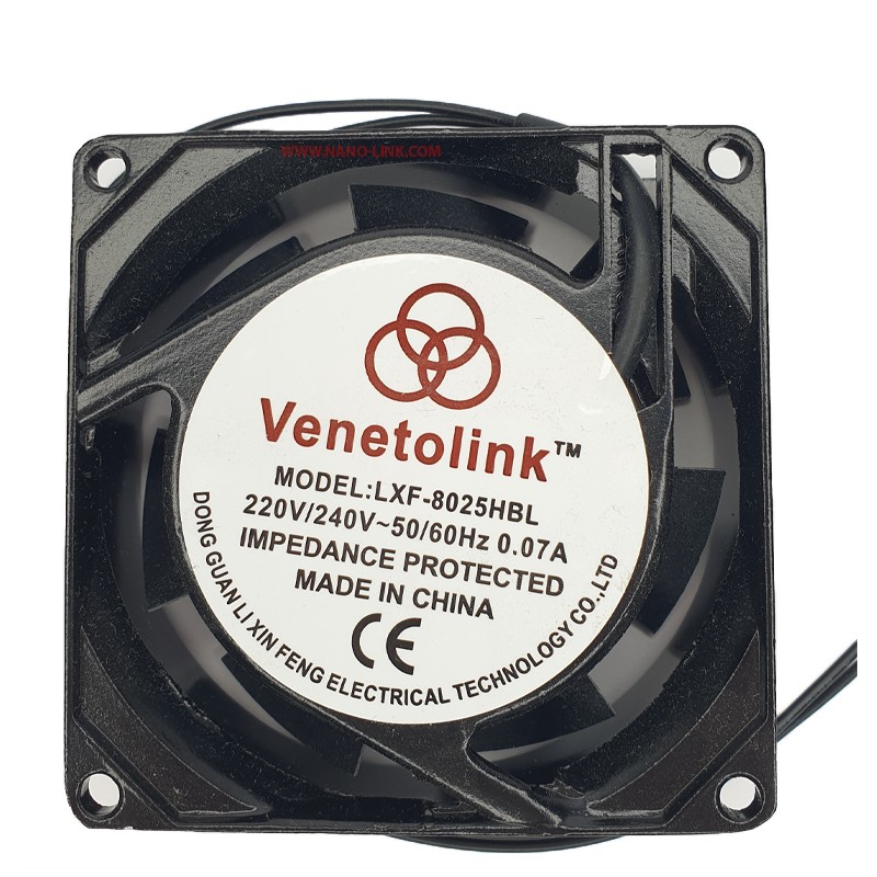 فن 220 ولت بلبرینگی سایز 2.5*8*8