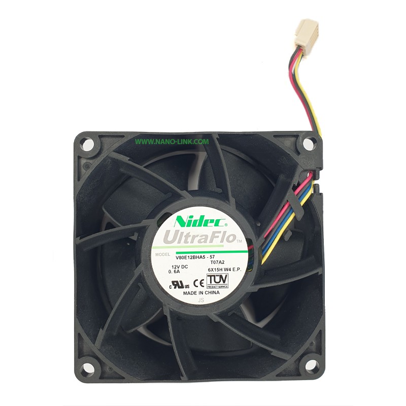 فن 12 ولت 0.6 آمپر بلبرینگی سایز 3.8*8*8