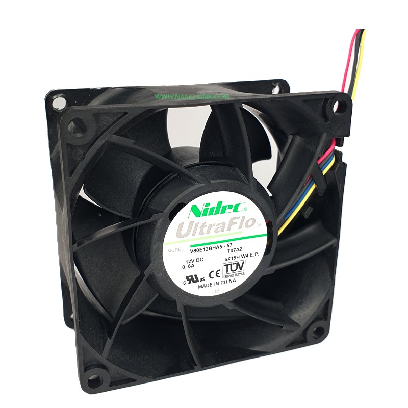 فن 12 ولت 0.6 آمپر بلبرینگی سایز 3.8*8*8