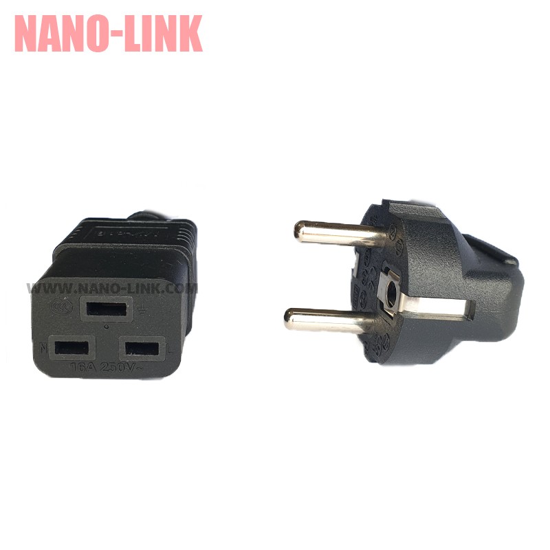 کابل برق 16 آمپر با سوکت C19 مخصوص ماینر و UPS طول 1.8 متر