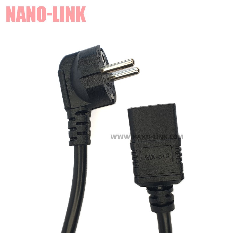 کابل برق 16 آمپر با سوکت C19 مخصوص ماینر و UPS طول 1.8 متر