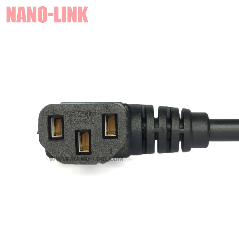 کابل برق کیس 1.8 متری اورجینال با سوکت 90 درجه