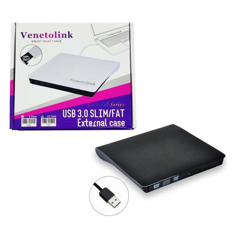 باکس DVD رایتر لپ تاپ ضخیم 12.7میل USB 3.0