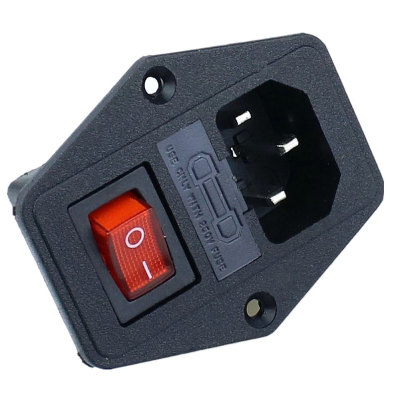 سوکت پاور نری پنلی کلید دار جا فیوز دار