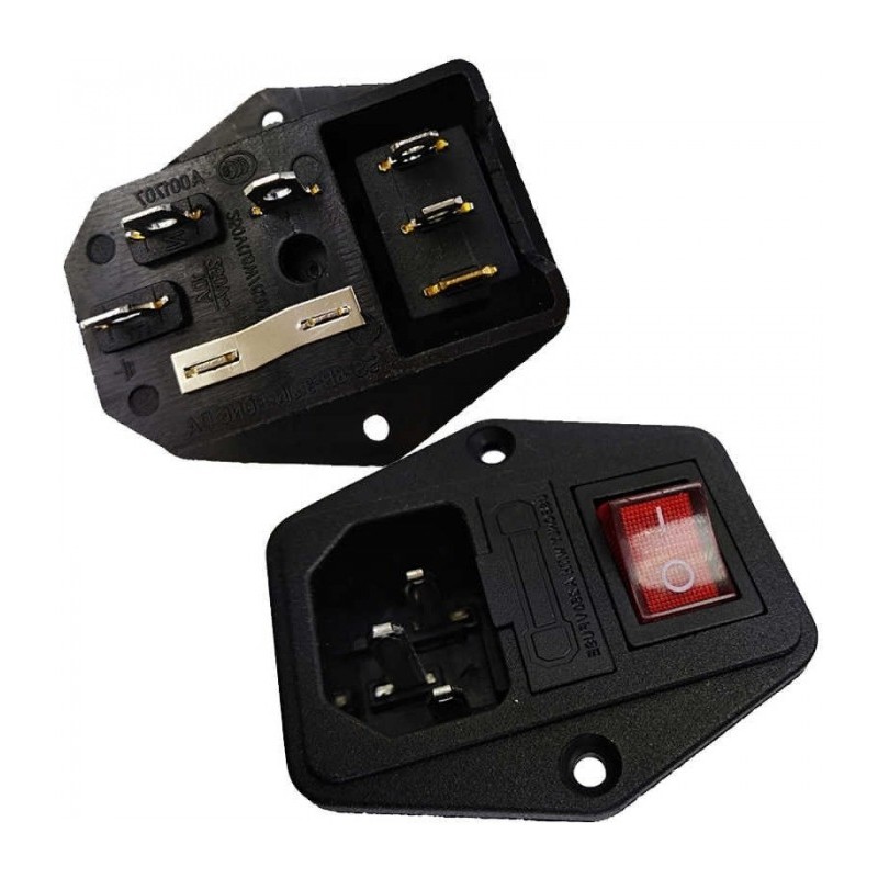 سوکت پاور نری پنلی کلید دار جا فیوز دار