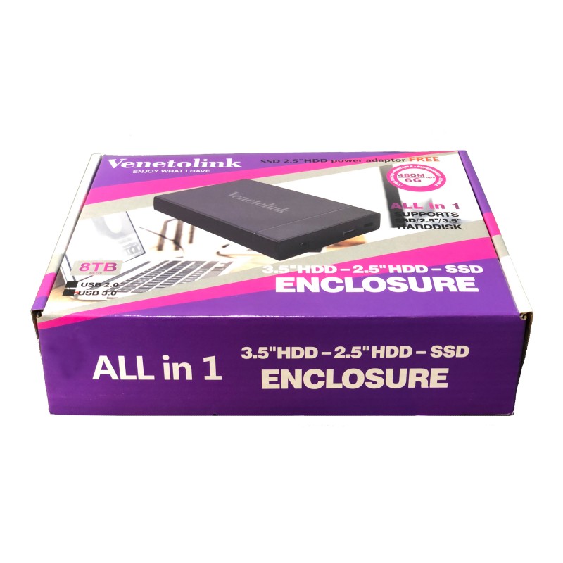 باکس هارد کمبو USB3 ساپورت 3.5 اینچ و 2.5 اینچ و SSD برند ونتولینک