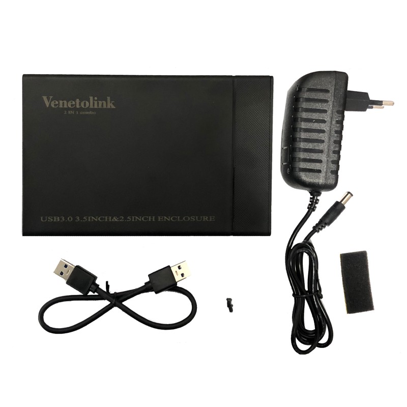 باکس هارد کمبو USB2 ساپورت 3.5 اینچ و 2.5 اینچ و SSD برند ونتولینک