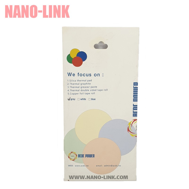 پد سیلیکون حرارتی حرفه ای ضخامت 0.5 میل 12.8 وات سایز 5*10 سانت