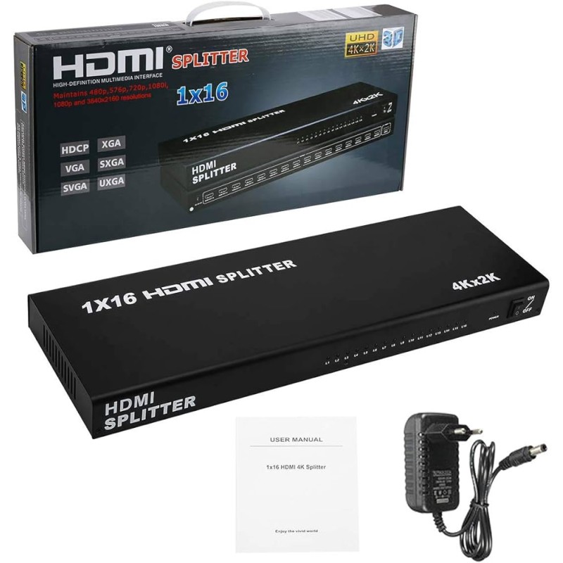 اسپلیتر HDMI 4K بدنه فلزی 16 پورت