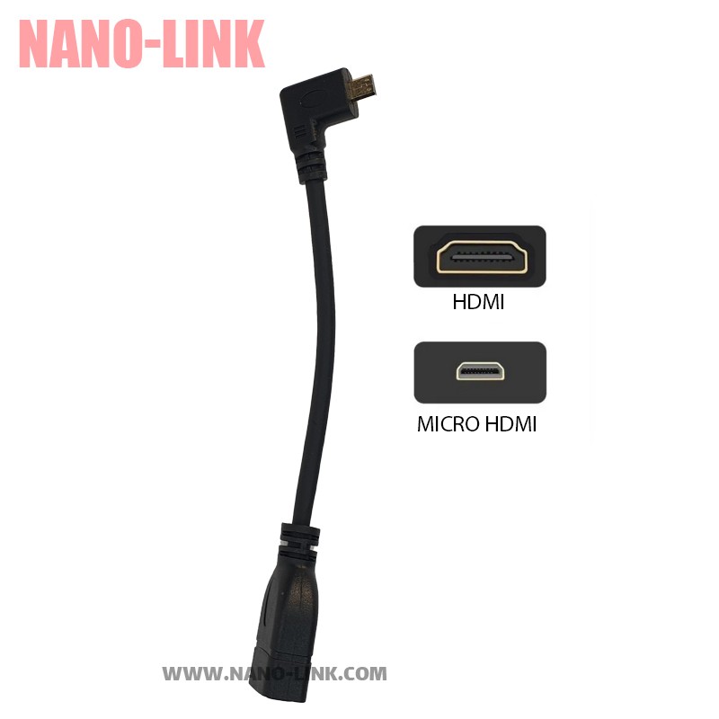 تبدیل میکرو HDMI به مادگی HDMI کابلی 90 درجه