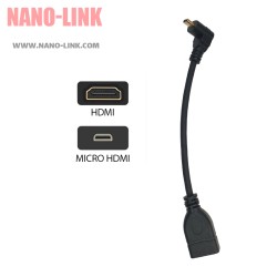 تبدیل میکرو HDMI به مادگی HDMI کابلی 90 درجه