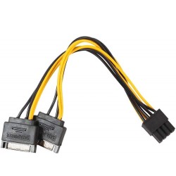 تبدیل برق ساتا به 8 (2+6) پین گرافیک (2ساتا)