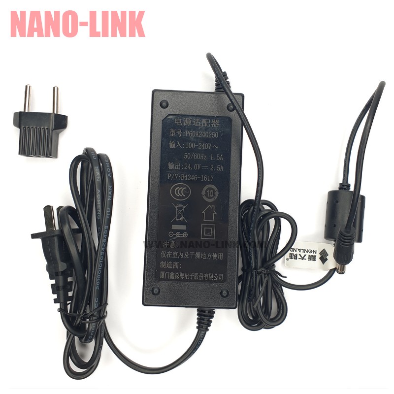 آداپتور 24 ولت 2.5 آمپر دو سر کابل اورجینال