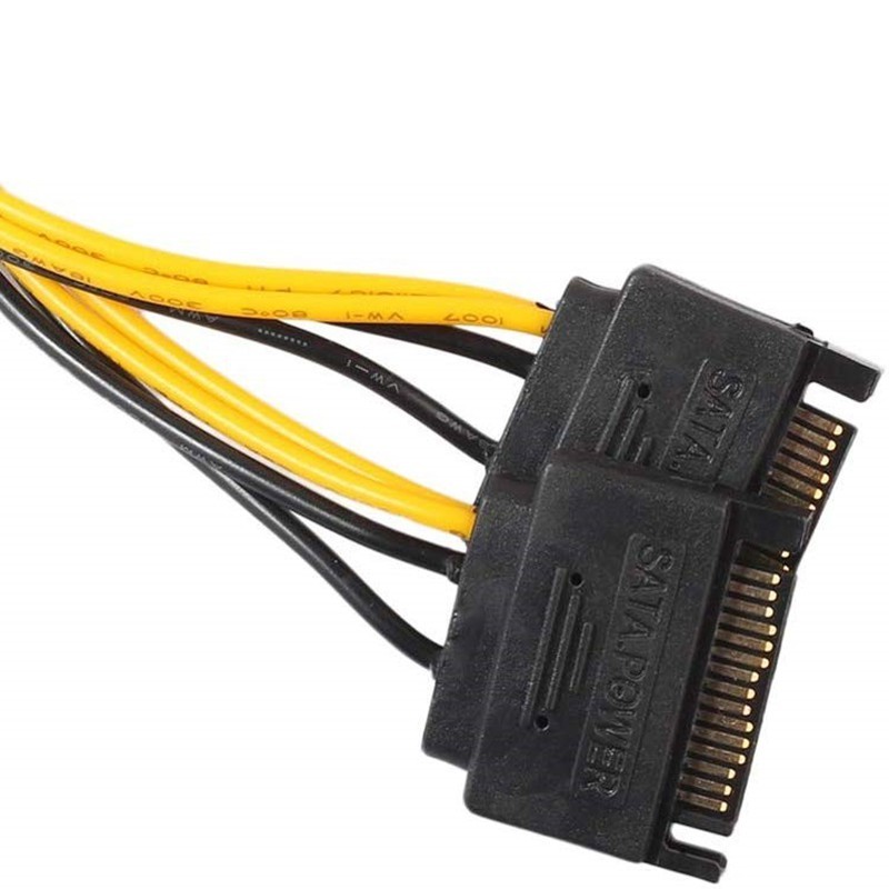 تبدیل برق ساتا به 8 (2+6) پین گرافیک (2ساتا)