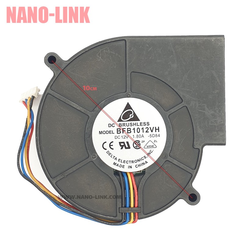 فن حلزونی 12 ولت 1.8 آمپر بلبرینگی سایز 3.2*9*9