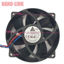 فن 12 ولت 0.6 آمپر بلبرینگی گرد سایز 2.5*9.5*9.5