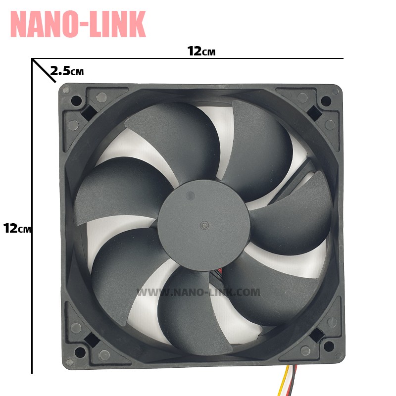 فن 24 ولت 0.3 آمپر بلبرینگی 2.5*12*12