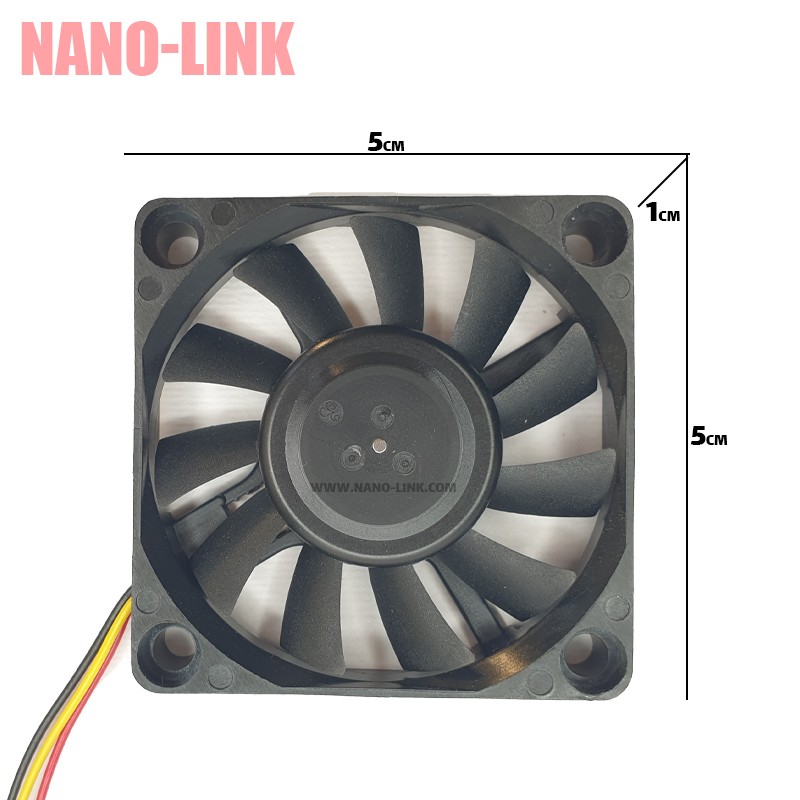 فن 12 ولت 0.10 آمپر بلبرینگی سایز 1*5*5