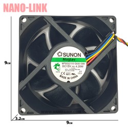 فن 12 ولت 0.35 آمپر بلبرینگی سایز 3.2*9*9