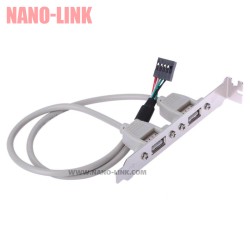 براکت افزایش USB 2.0 دو پورت (پنل پشت کیس)