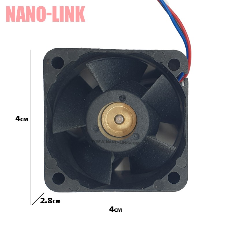 فن 12 ولت 0.6 آمپر بلبرینگی سایز 2.8*4*4