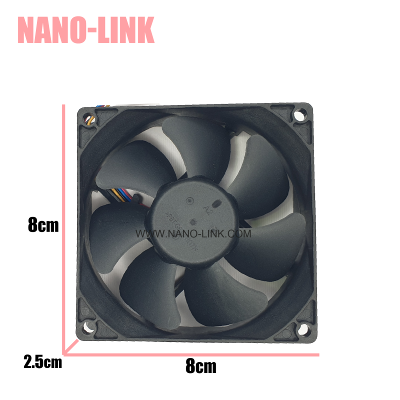 فن 12 ولت 0.5 آمپر بلبرینگی سایز 2.5*8*8