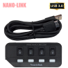 هاب USB 3.0 برند ونتولینک 4 پورت مدل 9021 هاب USB 3.0 برند ونتولینک 4 پورت مدل 9021