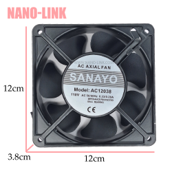 فن 110 ولت بلبرینگی سایز 3.8*12*12