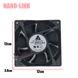 فن 12 ولت 0.35 آمپر بلبرینگی سایز 3.8*12*12