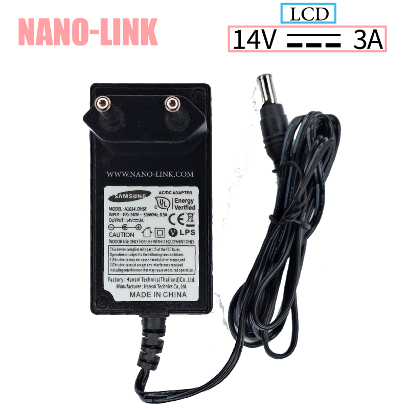 آداپتور 14 ولت 3 آمپر دیواری اورجینال