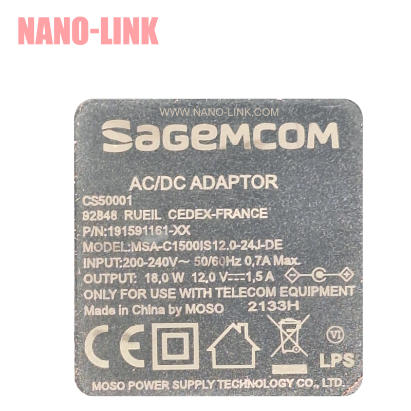 آداپتور 12 ولت 1.5 آمپر دیواری اورجینال