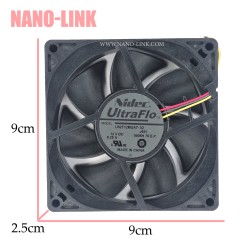 فن 12 ولت 0.25 آمپر بلبرینگی سایز 2.5*9*9