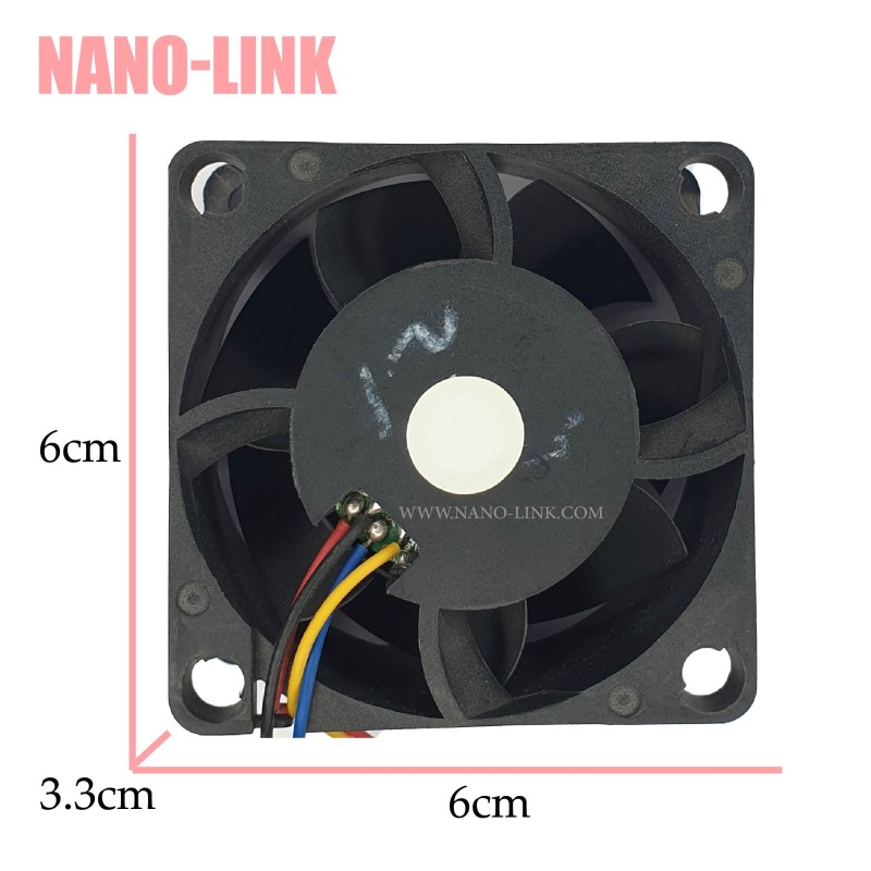 فن 12 ولت 1.92 آمپر دوبل بلبرینگی 3.3*6*6