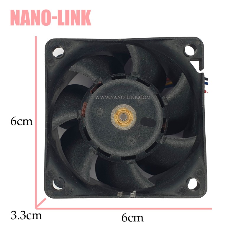 فن 12 ولت 1.92 آمپر دوبل بلبرینگی 3.3*6*6