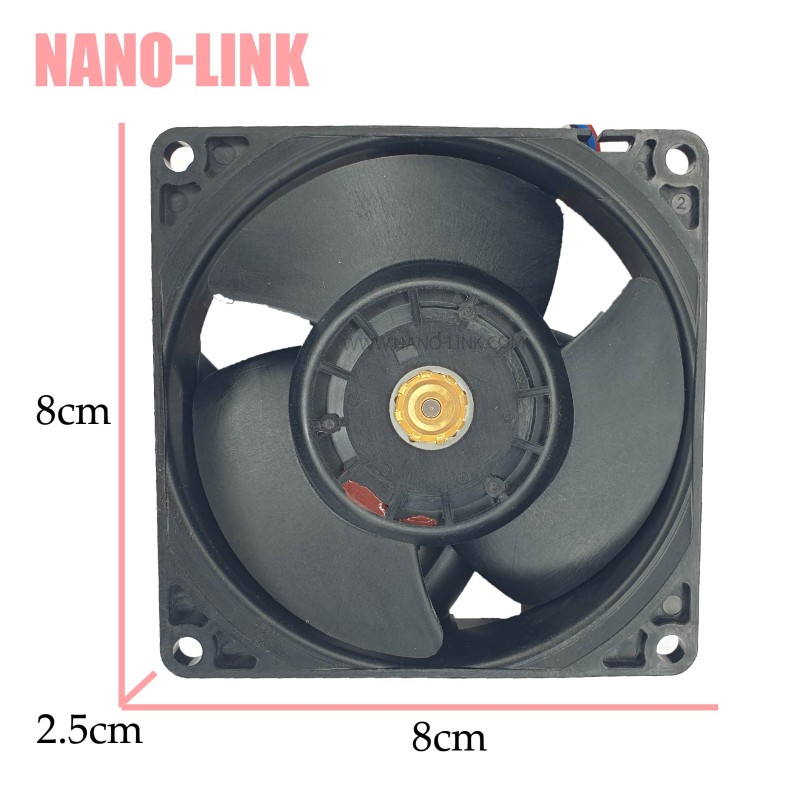 فن 12 ولت 0.48 آمپر ببلرینگی سایز 2.5*8*8