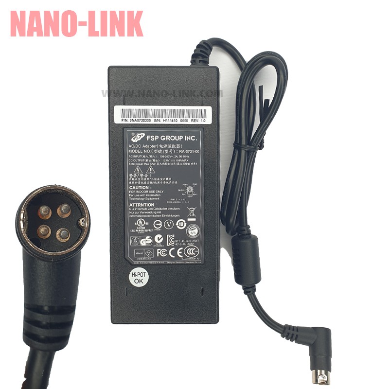 آداپتور 12 ولت 6 آمپر 4 پین اورجینال