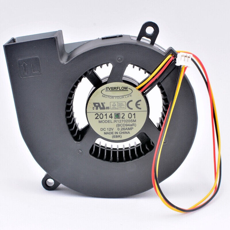 فن حلزونی 12 ولت 0.26 آمپر بلبرینگی سایز 2*6*6