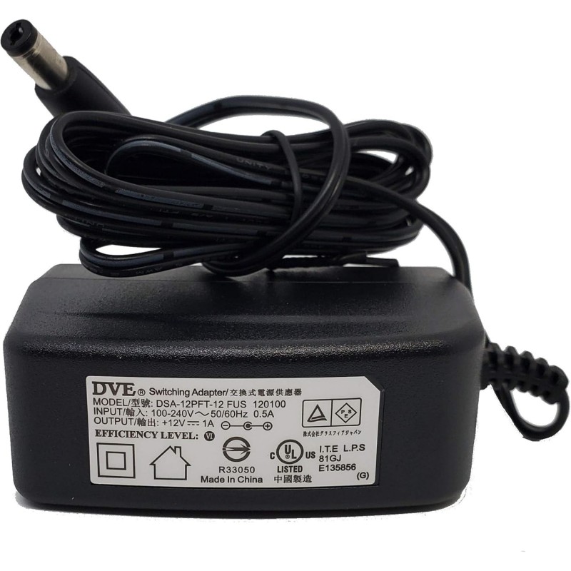 آداپتور 12 ولت 1 آمپر برند DVE اورجینال