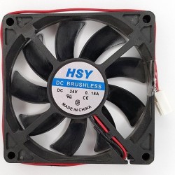 فن 24 ولت 0.18 آمپر بوشی سایز 2.5*12*12