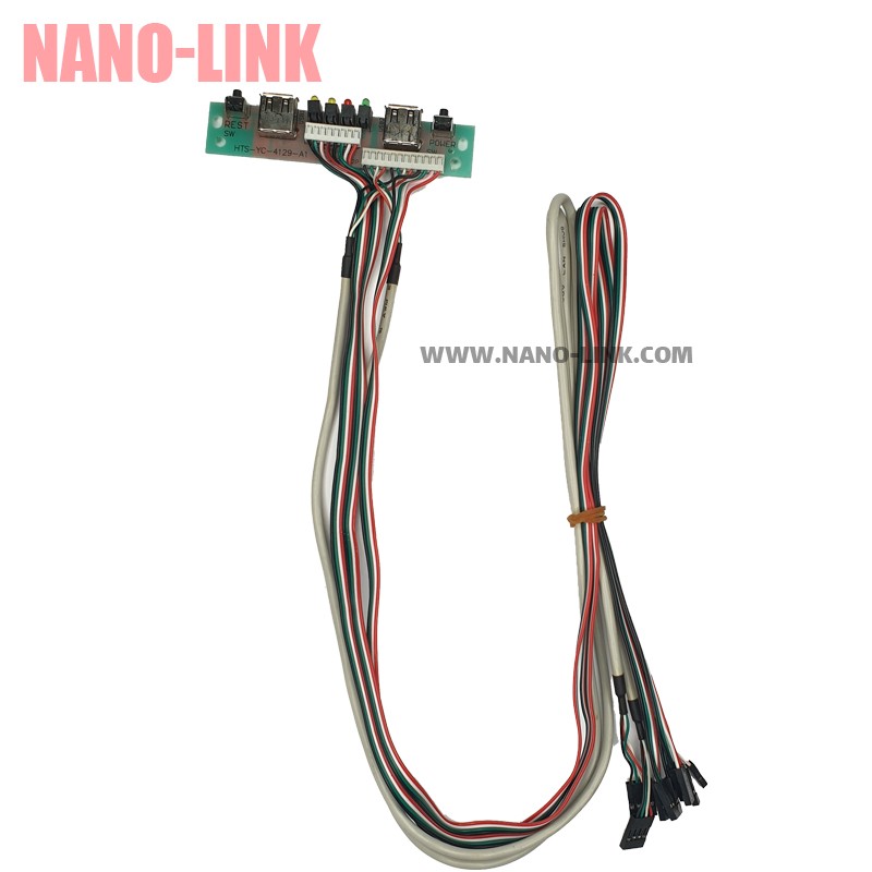 براکت پنلی جلوی کیس شامل 2 پورت USB دکمه پاور و ریست بهمراه LEDs