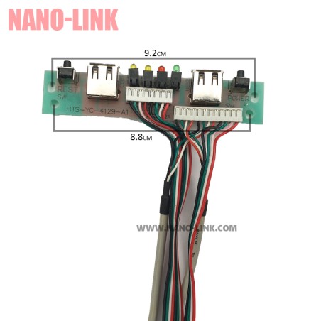 براکت پنلی جلوی کیس شامل 2 پورت USB دکمه پاور و ریست بهمراه LEDs