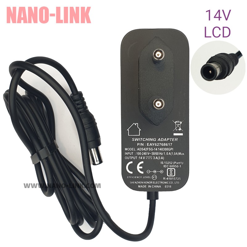 آداپتور مانیتور 14 ولت 3 آمپر اورجینال