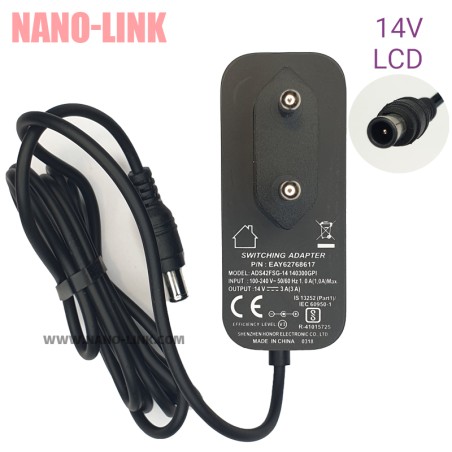 آداپتور مانیتور 14 ولت 3 آمپر اورجینال