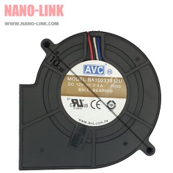 فن حلزونی 12 ولت 2.4 آمپر بلبرینگی سایز 3.2*9*9