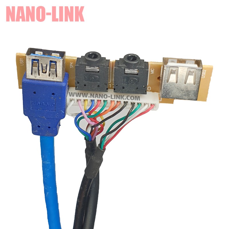 براکت USB 2.0 و USB 3.0 بهمراه جک اسپیکر و میکروفن