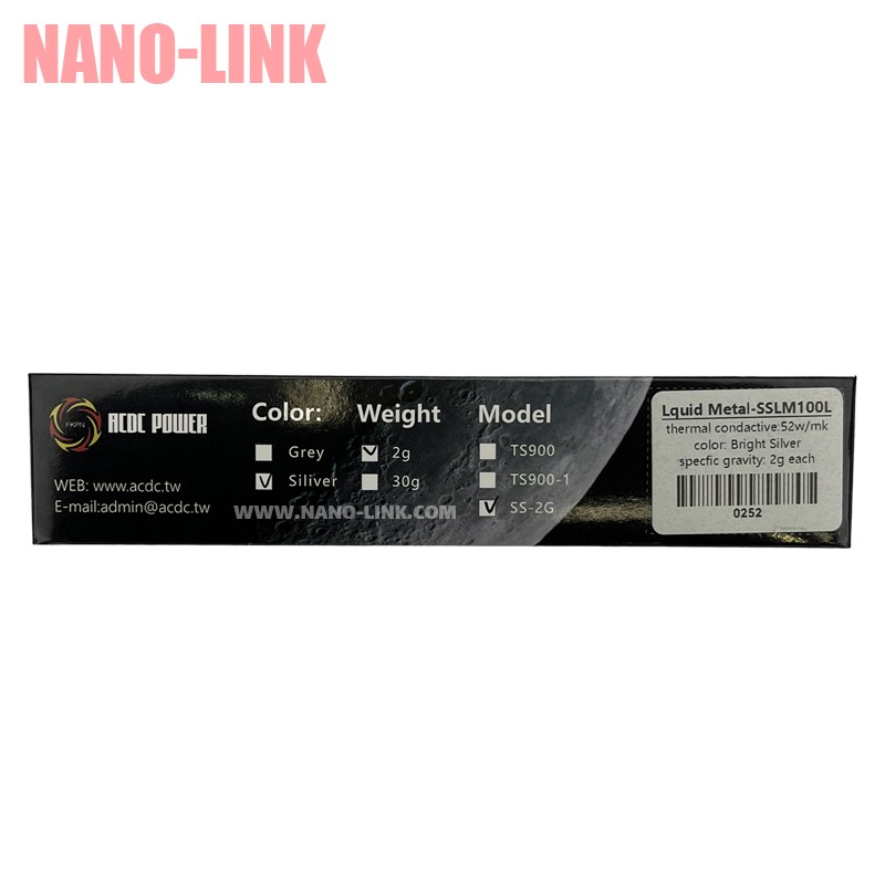 خمیر سیلیکون 2 گرمی برند ACDC ضریب حرارتی 52 وات