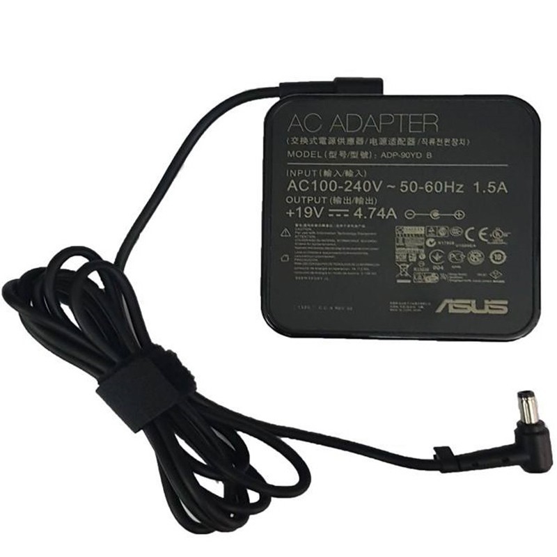 شارژر لپ تاپ ASUS ایسوس 19 ولت 4.74 آمپر مربعی سر نرمال